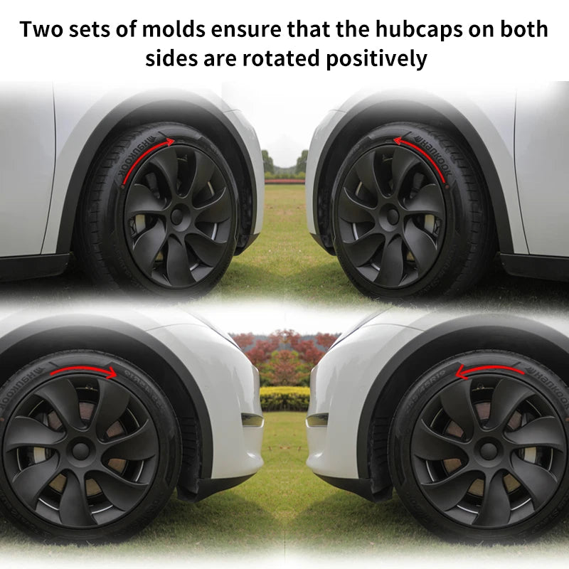 4PCS Wheel Cover For Tesla Model Y 19 Inch Right&Left Hubcaps Cyclone Style Wheel Cover Replacement Accessories