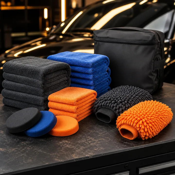 Representative microfiber detailing kits