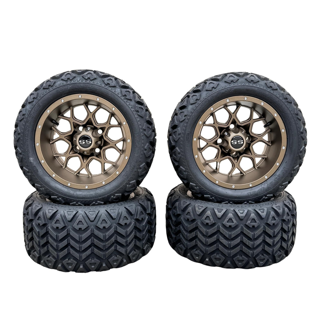 Huskey Fusion Bronze 12-inch Wheel & Tire Set with 20x10-12 tires, set of four