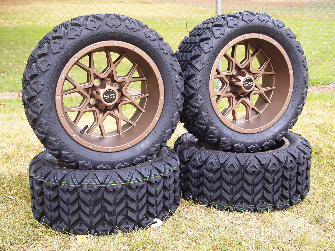 Huskey Fusion Bronze 14-inch Wheel & Tire Set with 23x10-14 tires, set of four