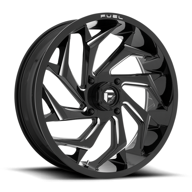 Fuel Off-Road Reaction Utv 24" Gloss Black Milled wheel