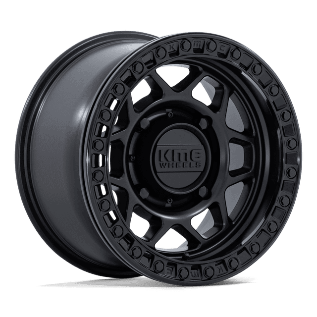 KMC Torx Utv Beadlock 15" Matte Black w/ Gloss Black Rg wheel
