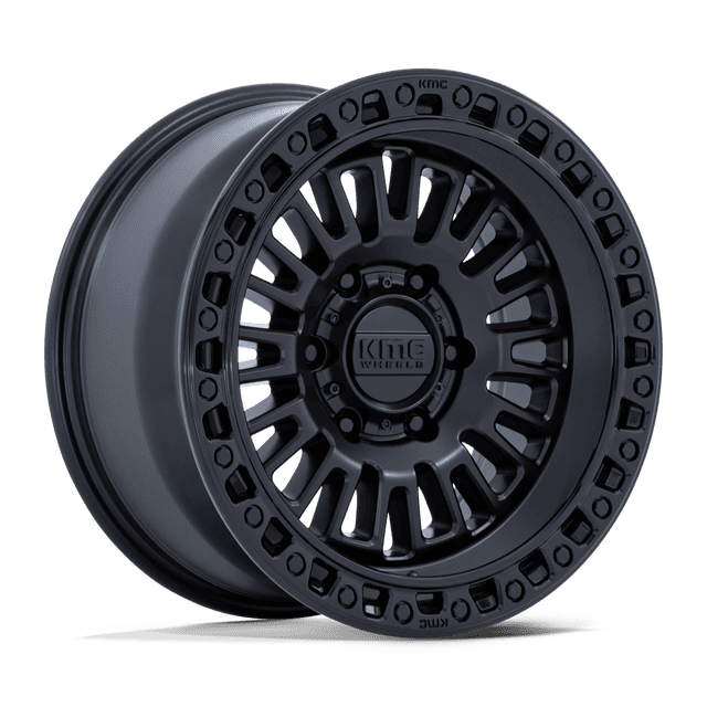 KMC Aztec 17" Matte Black w/ Gloss Black Lip wheel