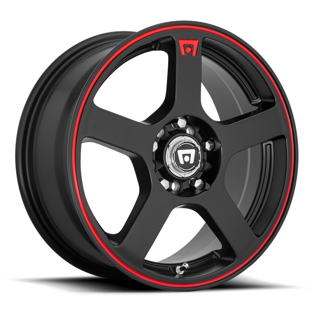 Motegi Racing FS5 17" Matte Black w/ Red Stripe wheel