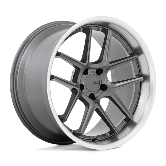American Bishop AR942AD20111522 - 20x11 / +22mm / 5X115 / Matte Gunmetal W/ Machined Lip
