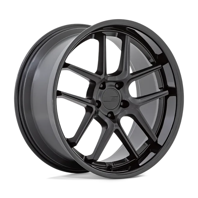 American Bishop AR942MB20121506 - 20x12 / +6mm / 5X115 / Matte Black W/ Gloss Black Lip