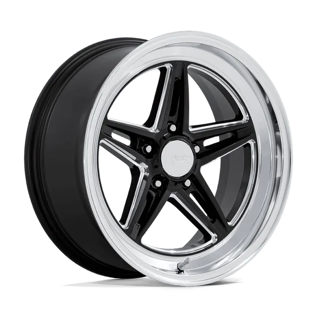 American Groove VN514BE18101212 - 18x10 / +12mm / 5X114.3 / Gloss Black W/ Diamond Cut Lip