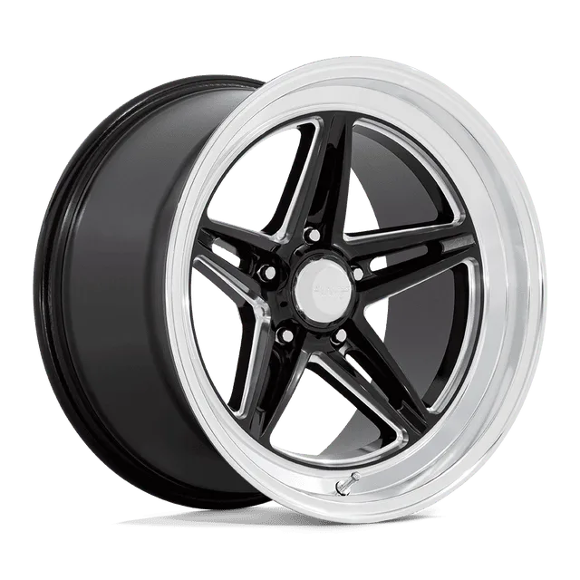 American Groove VN514BE18805000 - 18x8 / +0mm / 5X127 / Gloss Black W/ Diamond Cut Lip