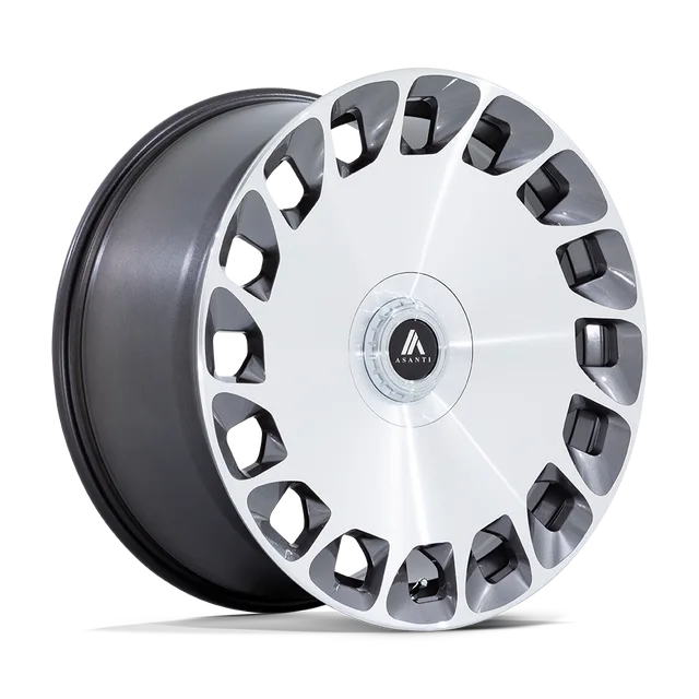 Asanti Aristocrat AB045AD22905927 - 22x9 / +27mm / 5X112/5X120 / Gloss Platinum Bright Mach Fc