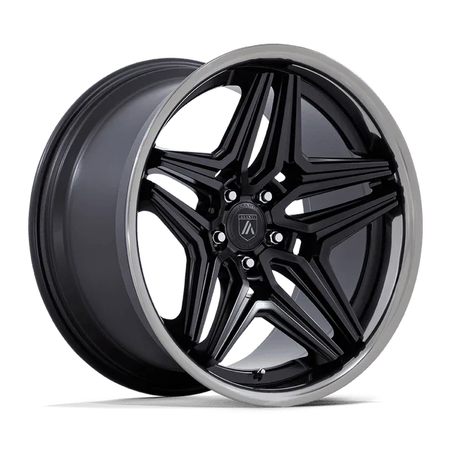 Asanti Duke AB046MT22051518 - 22x10.5 / +18mm / 5X115 / Satin Black W/ Ddt Lip