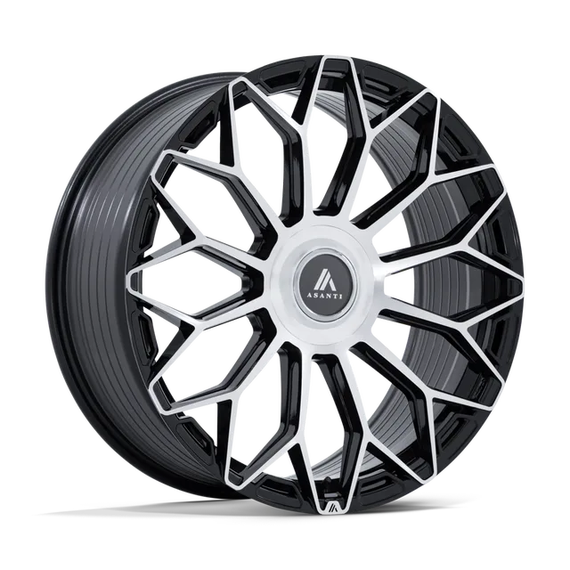 Asanti Envoy AB051BD22904638 - 22x9 / +38mm / 5X112/5X114.3 / Gloss Black W/ Machined Face