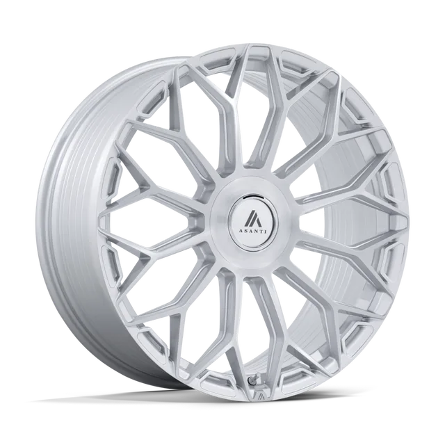 Asanti Envoy AB051SR22106630 - 22x10 / +30mm / 6X135/6X139.7 / Gloss Silver W/ Brushed Face