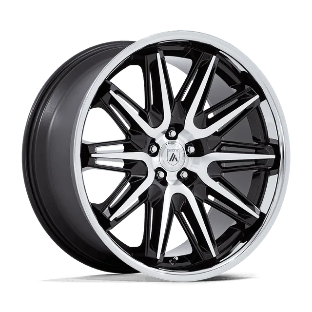 Asanti Imperator AB047BS20055738 - 20x10.5 / +38mm / 5X112 / Gloss Black Machined W/ Ss Lip