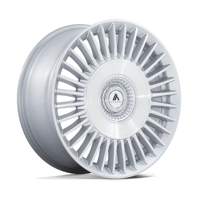 Asanti Tiara AB040SD22055938 - 22x10.5 / +38mm / 5X112/5X120 / Gloss Silver Bright Mach Face