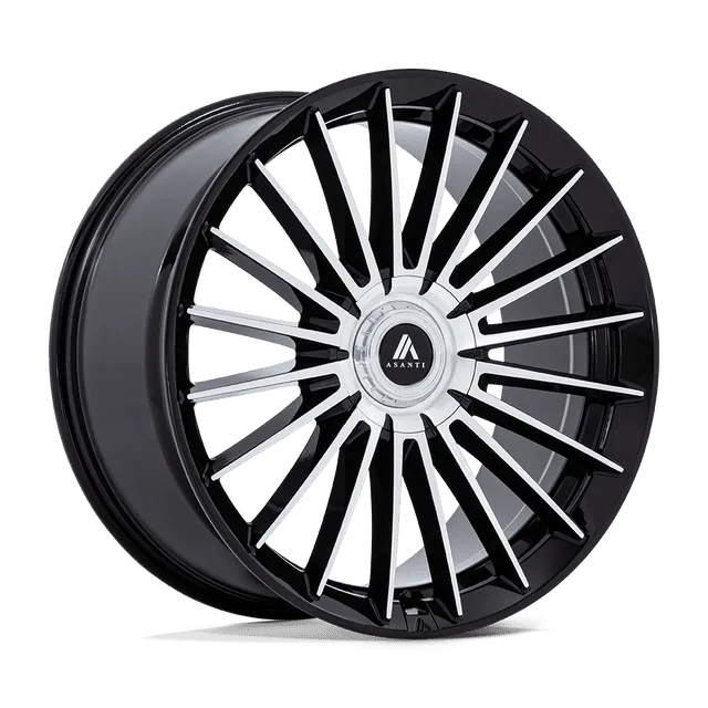 Asanti Viceroy AB048BD20052245 - 20x10.5 / +45mm / 5X108/5X112 / Gloss Black W/ Machined Face