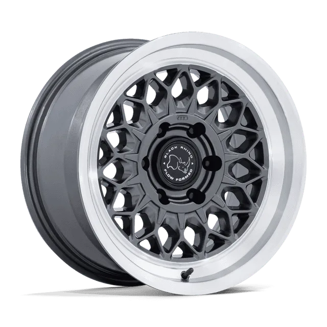 Black Graz BR034AD17856825 - 17x8.5 / +25mm / 6X139.7 / Gloss Gunmetal W/ Machined Lip