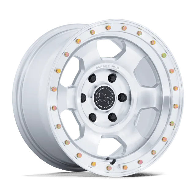 Black Trooper BR029SD17855010N - 17x8.5 / -10mm / 5X127 / Gloss Silver W/ Machined Face