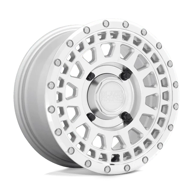 Black Parker Utv 1570PKR514110S82 - 15x7 / +51mm / 4X110 / Silver W/ Mirror Cut Face