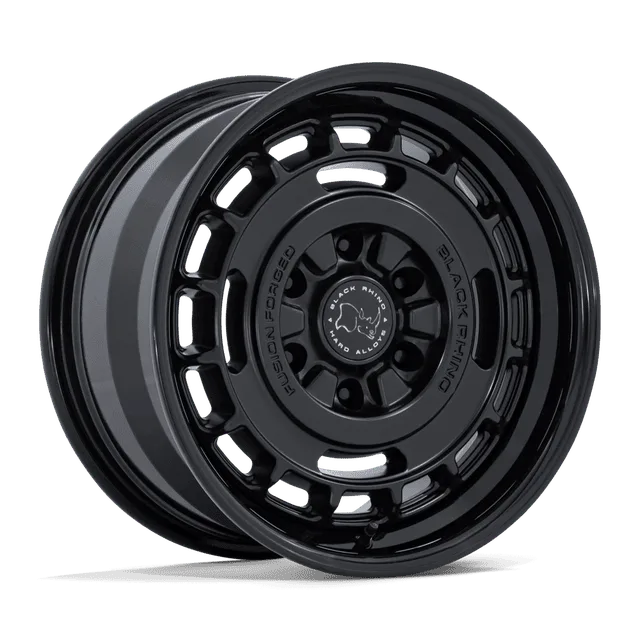 Black Vagabond BR600MB17803832 - 17x8 / +32mm / 6X130 / Matte Black W/ Gloss Black Lip