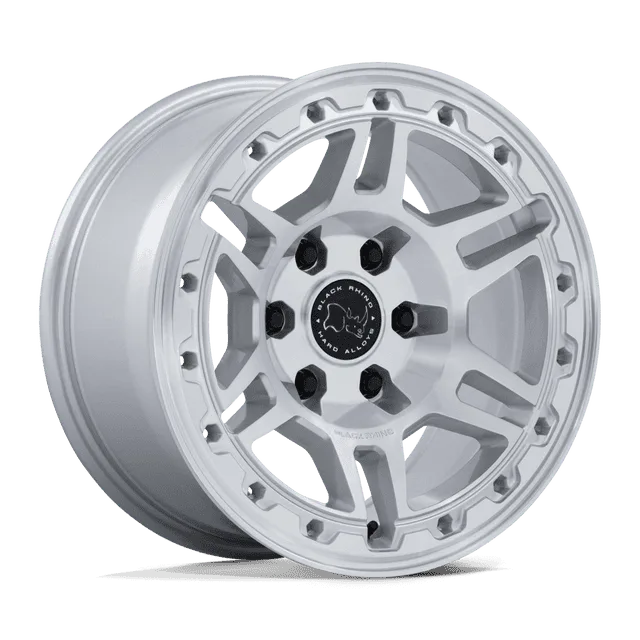 Black Vanguard BR039SD17853825 - 17x8.5 / +25mm / 6X130 / Gloss Silver W/ Machined Face