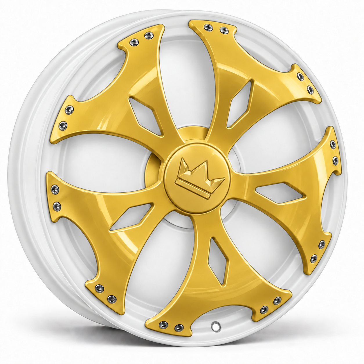 gold spinner on white Smoothie rim