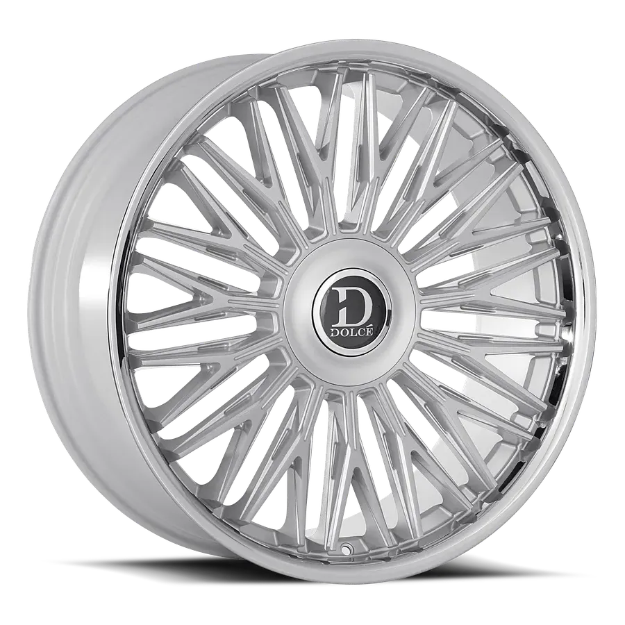 Dolce Wheels Lusso Brushed Silver Stainless Lip alternate view 2 of 3