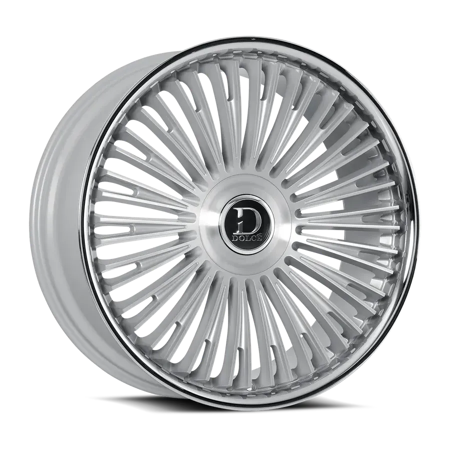 Dolce Wheels Razzo Brushed Silver Stainless Lip alternate view 2 of 3