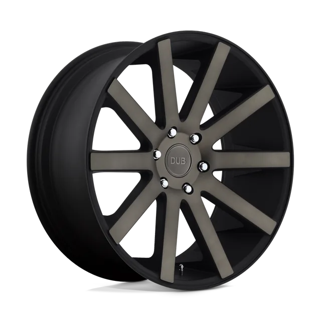 Dub Shot Calla S121240084+20 - 24x10 / +20mm / 6X139.7 / Matte Black Double Dark Tint