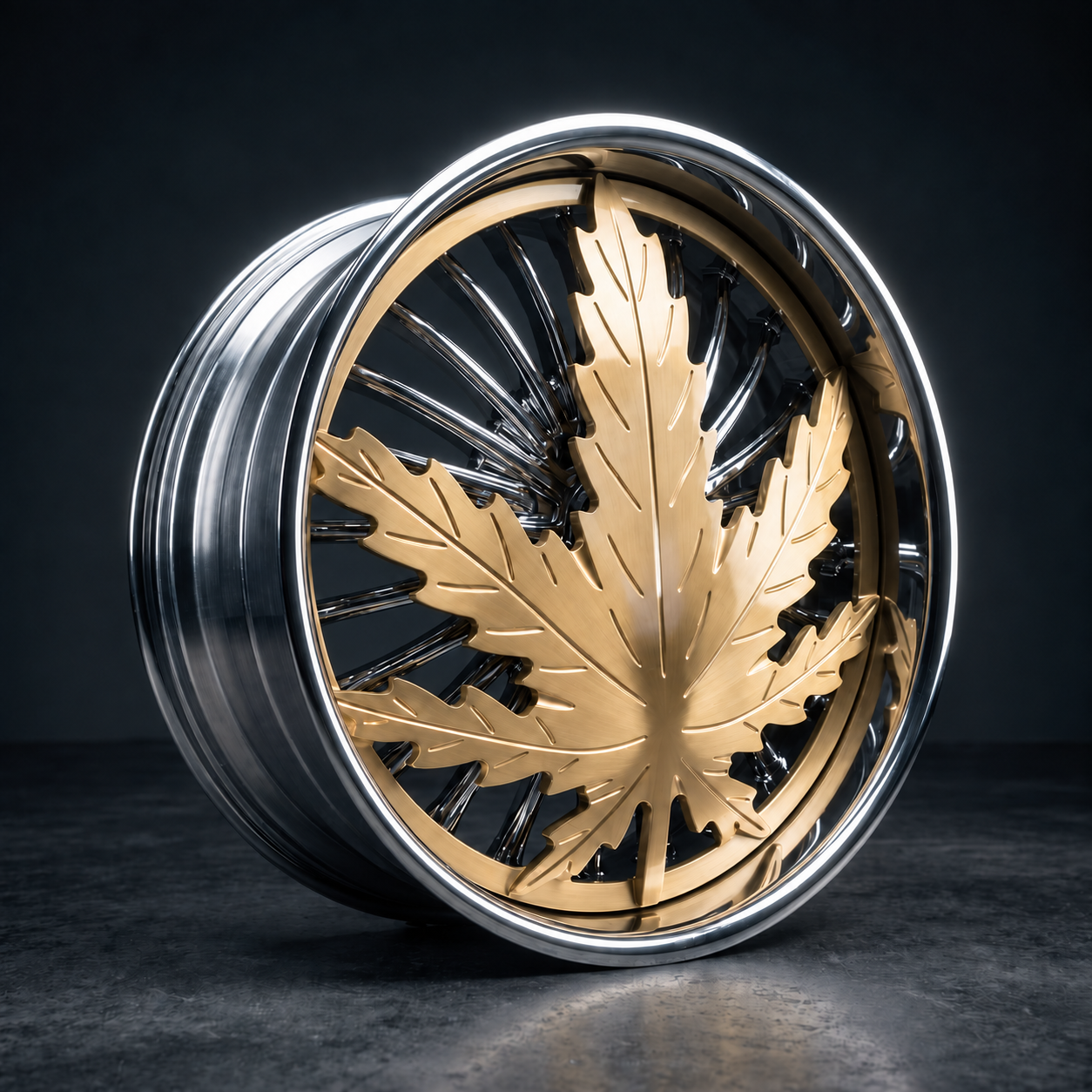 EliteFloaters Maple Art Floater 20" Gold / Custom wheel