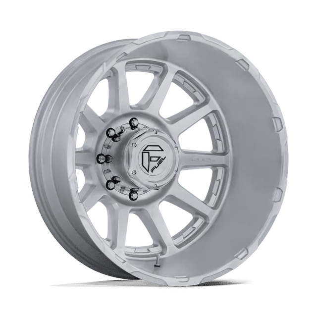 Fuel Circuit Dually D9122282A935 - 22x8.25 / -202mm / 10X225 / Gloss Silver W/ Machined Face