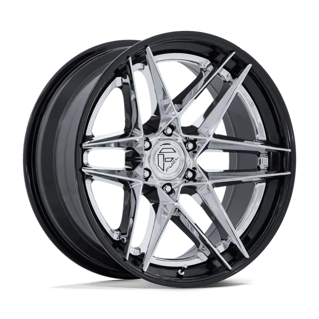 Fuel Flight FC408PB20906801 - 20x9 / +1mm / 6X139.7 / Chrome W/ Gloss Black Lip