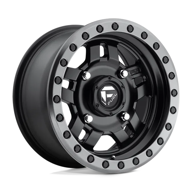 Fuel Anza Utv D5571470A444 - 14x7 / +13mm / 4X110 / Matte Black Gun Metal Ring