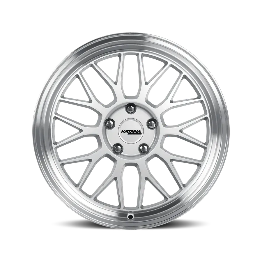 Katana Kr06 Glossy Silver Machine Lip Silver wheel