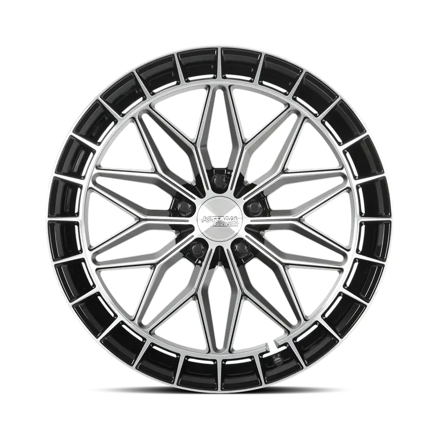 Katana Kr12 Glossy Black Machine Face Black wheel