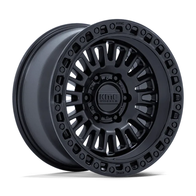 Kmc Aztec KM554MB17856400 - 17x8.5 / +0mm / 6X114.3 / Matte Black W/ Gloss Black Lip