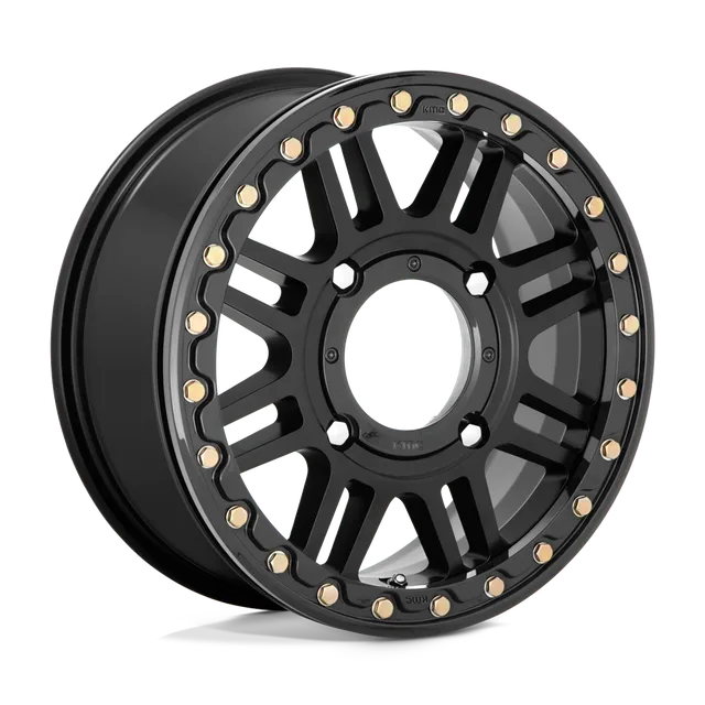 Kmc Cage Utv Beadlock KS25056044738 - 15x6 / +38mm / 4X156 / Satin Black W/ Gloss Black Rg