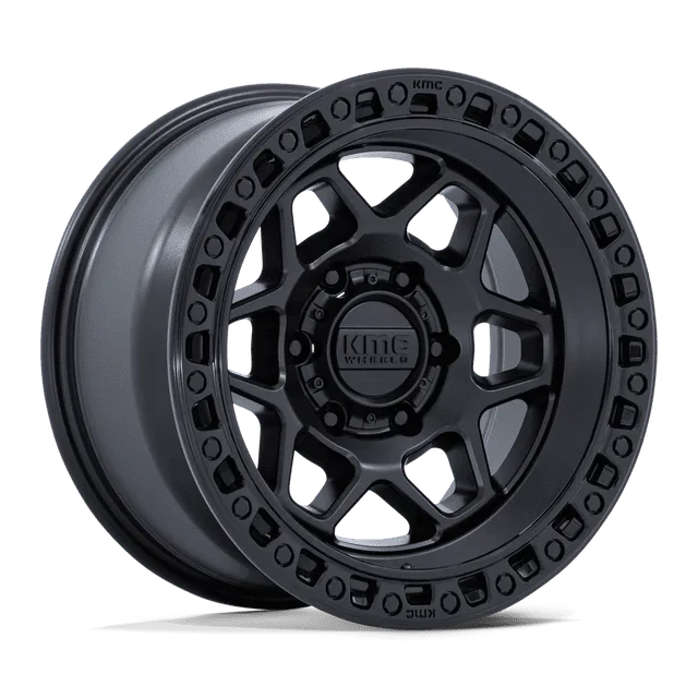 Kmc Torx KM553MB17855000 - 17x8.5 / +0mm / 5X127 / Matte Black W/ Gloss Black Lip