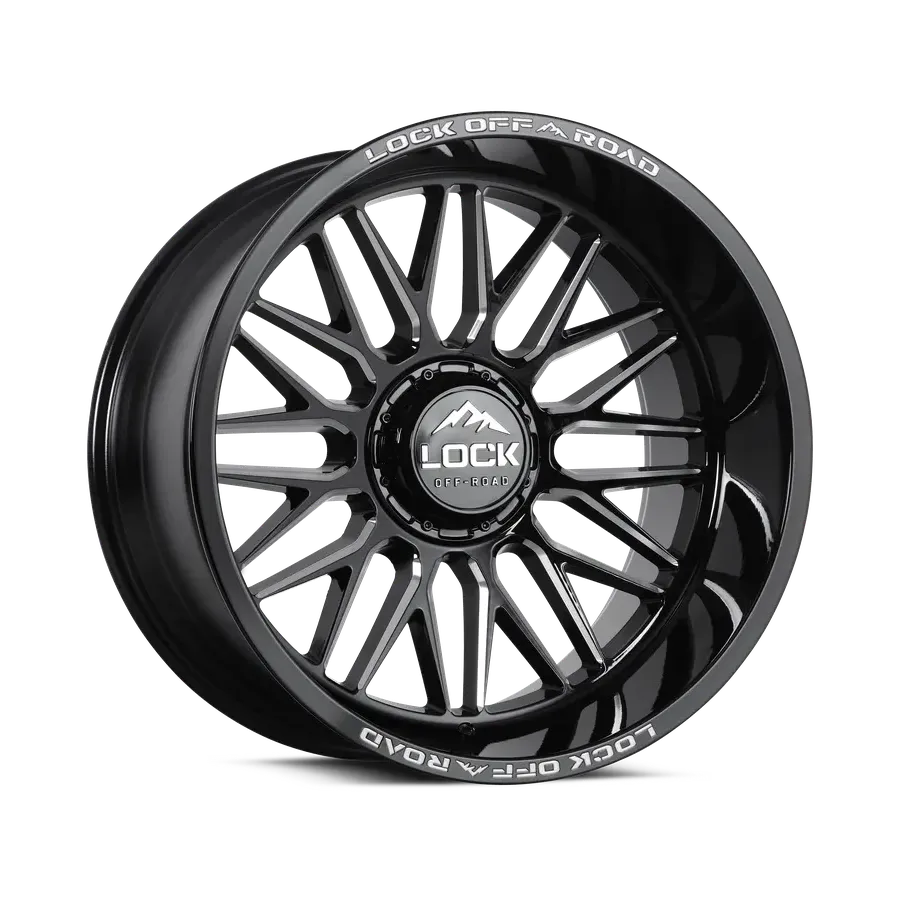 Lock Off-road Apex Gloss Black Milling wheel
