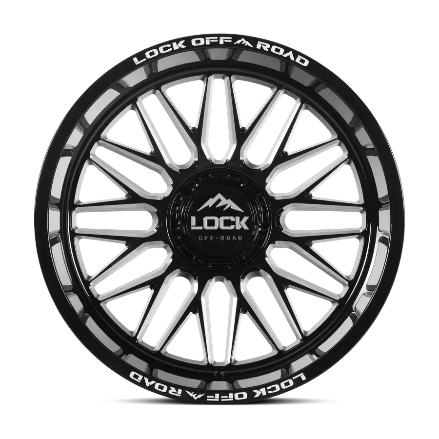 Lock Off-Road Apex Gloss Black Milling alternate view 2 of 3