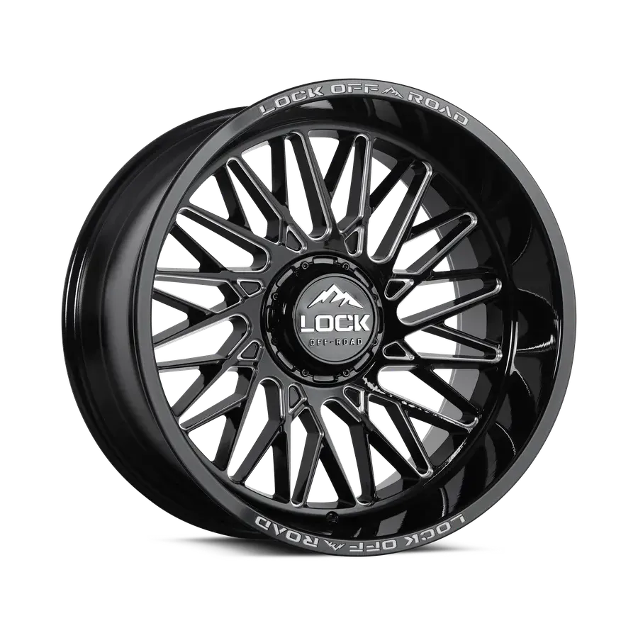 Lock Off-road Bandit Gloss Black Milling wheel