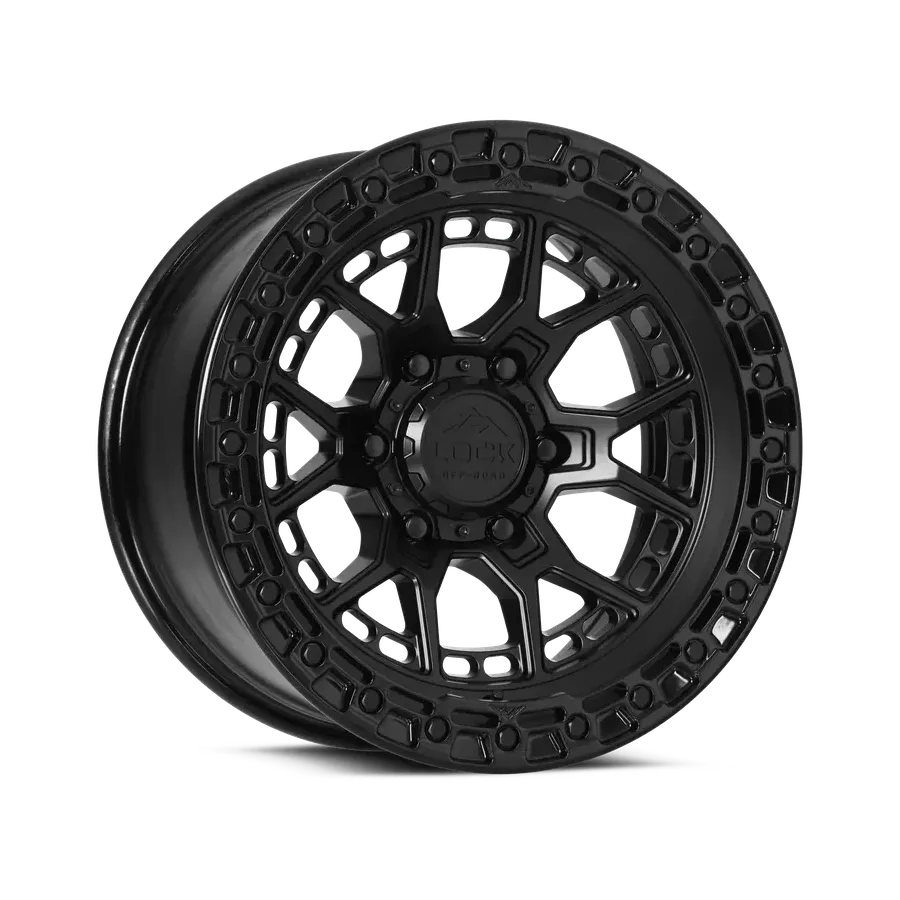 Lock Off-road Commando Matte Black | Gloss Lip wheel