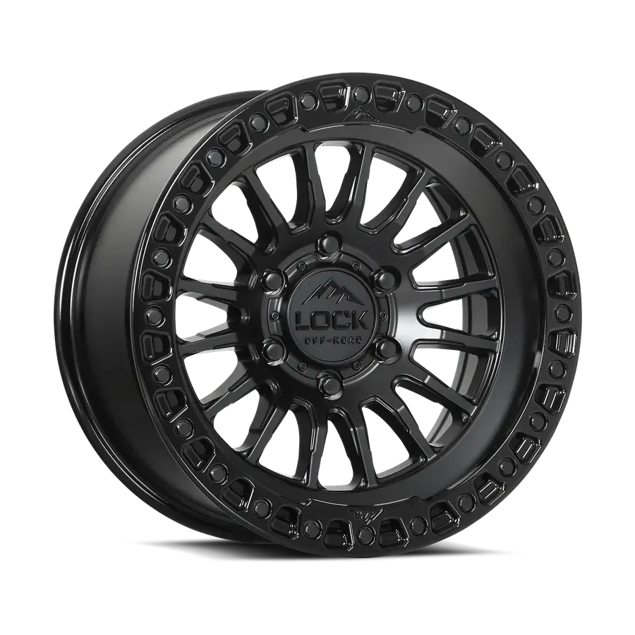 Lock Off-road Grit Matte Black W Gloss Black Ring wheel