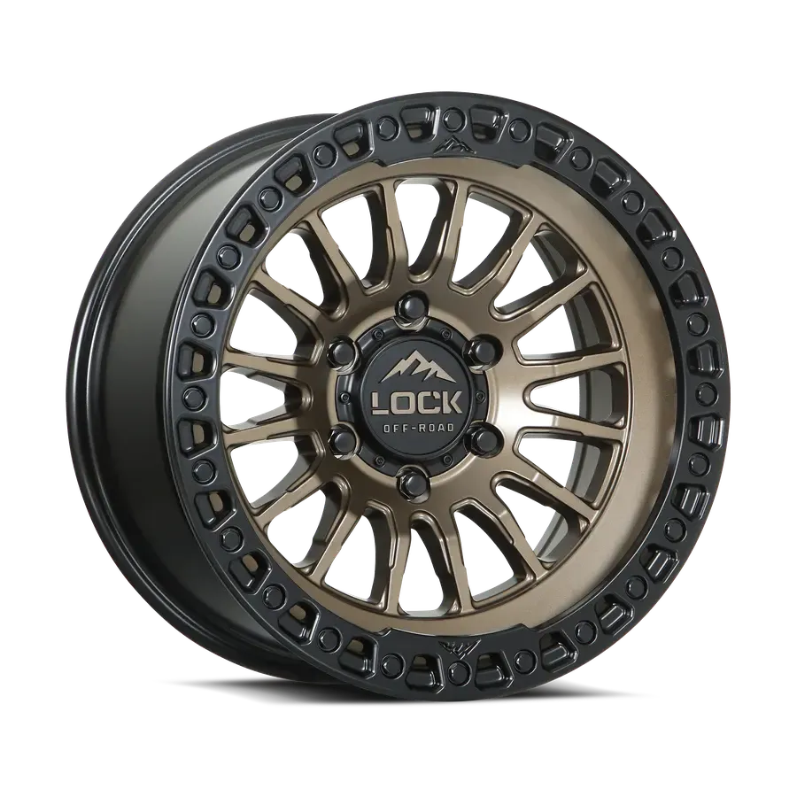 Lock Off-road Grit Matte Bronze W Matte Black Ring wheel