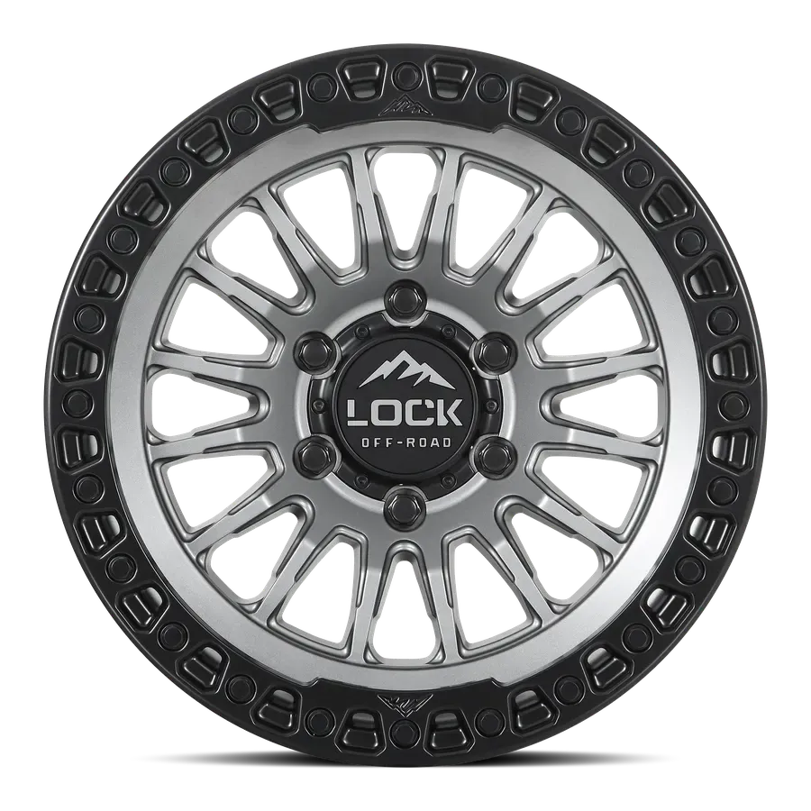 Lock Off-Road Grit Matte Grey w Matte Black Ring alternate view 2 of 3