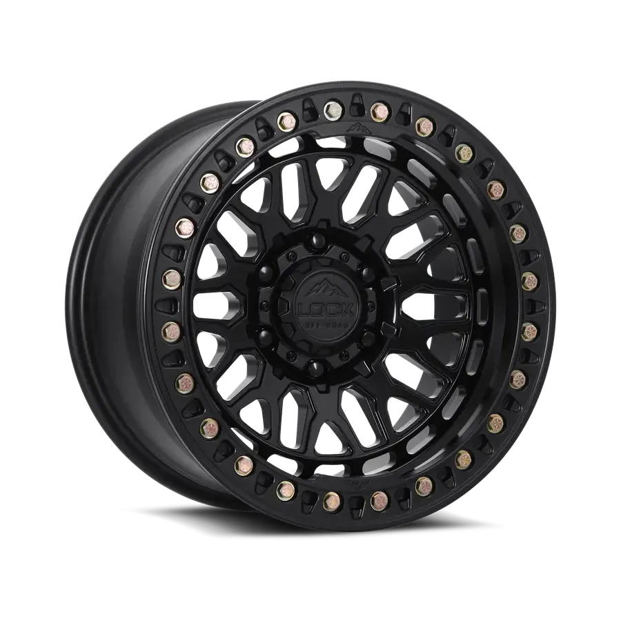Lock Off-road Invader Matte Black Forged Beadlock wheel