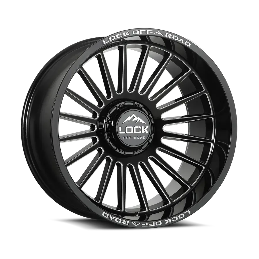 Lock Off-road Invasion Gloss Black Milling wheel