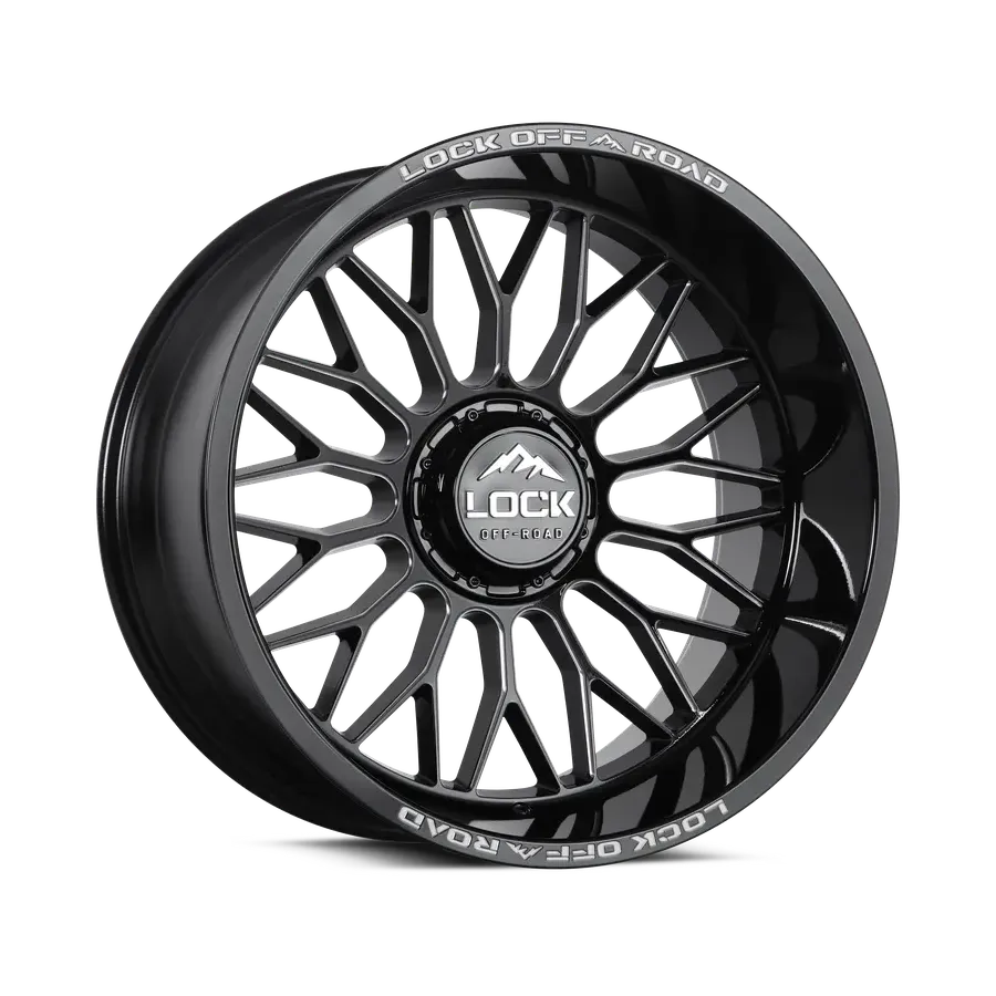 Lock Off-road Rampage Gloss Black Milling wheel