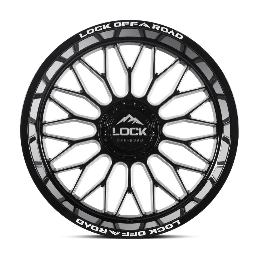 Lock Off-Road Rampage Gloss Black Milling alternate view 2 of 3