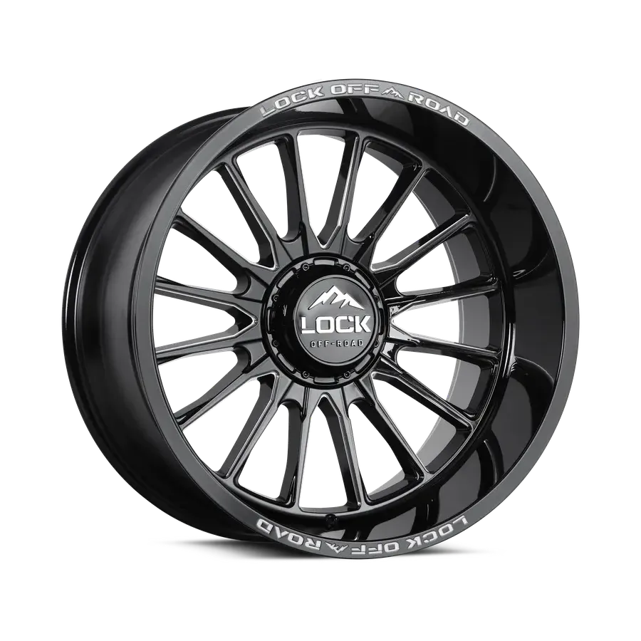 Lock Off-road Striker Gloss Black Milling wheel