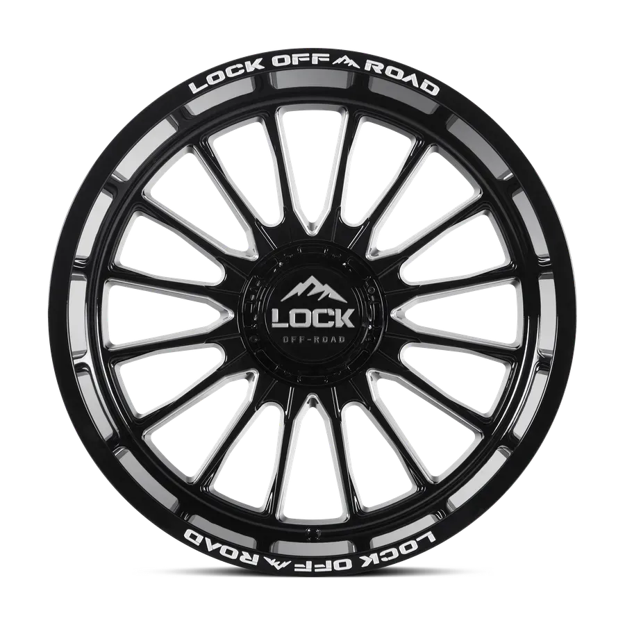 Lock Off-Road Striker Gloss Black Milling alternate view 2 of 3